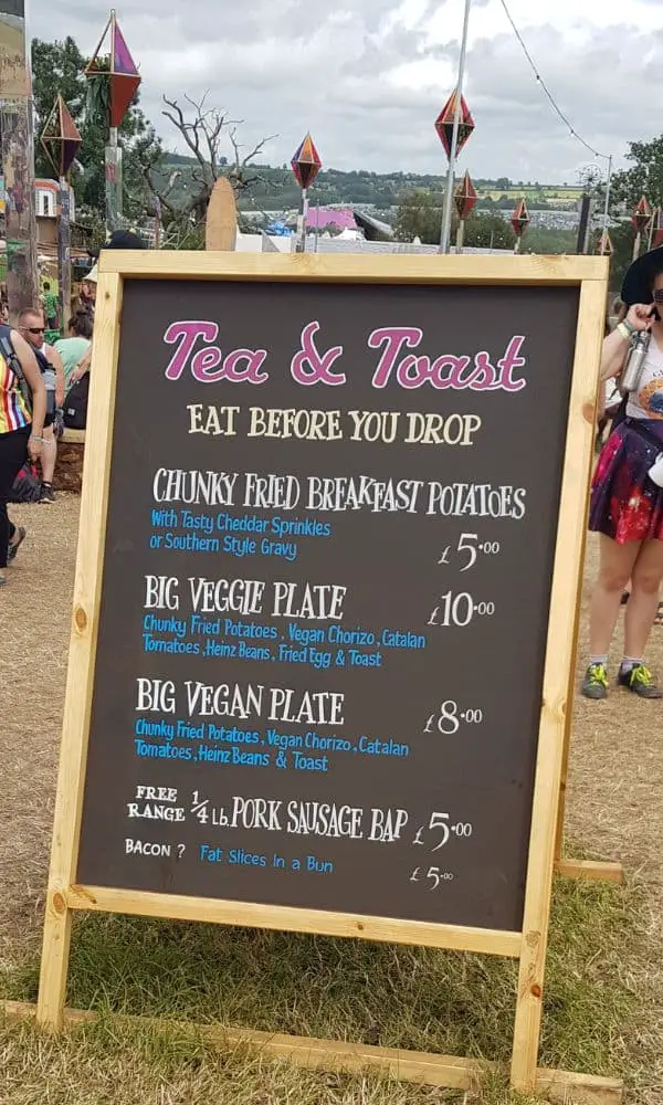 food prices at festivals