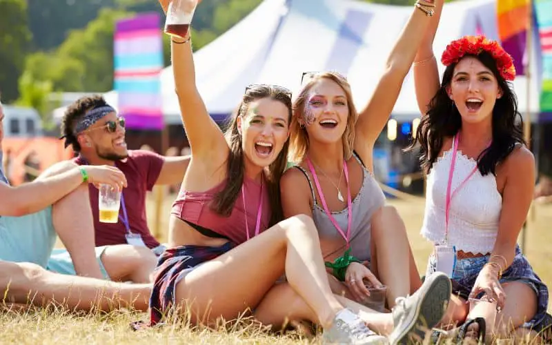 Bearded Theory vs Glastonbury - people enjoying themselves at a music festival
