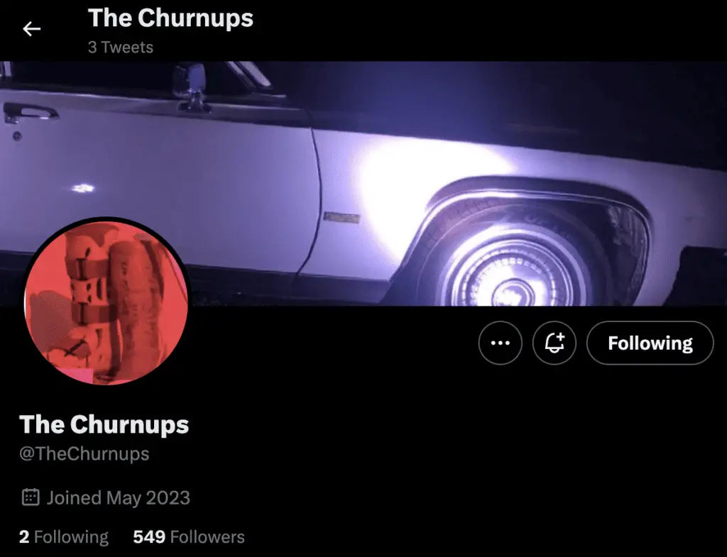 The Churnups on Twitter